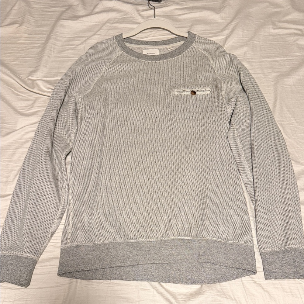 Billy Reid Light Gray Crewneck Sweater